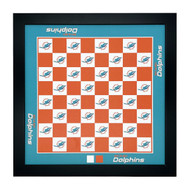 Miami Dolphins Magnetic Chess Set - Wall Mountable