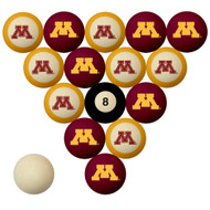 Minnesota Golden Bears Billiard Ball Set - SCHOOL COLORS