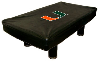 Miami Hurricanes 8 foot Custom Pool Table Cover