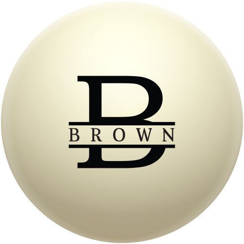Last Name Monogram Pool Ball