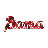 Alabama Crimson Tide "Bama" Lighted Recycled Metal Sign