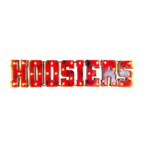 Indiana Hoosiers "Hoosiers" Lighted Recycled Metal Sign