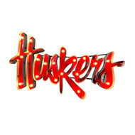 Nebraska Cornhuskers "Huskers" Lighted Recycled Metal Sign