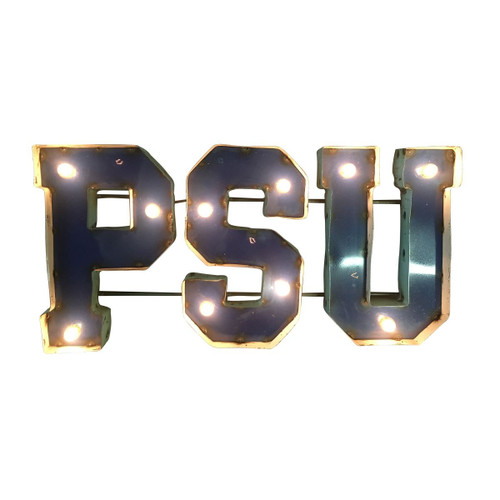 Penn State Nittany Lions PSU Lighted Recycled Metal Sign