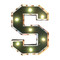 Michigan State Spartans "S" Logo Lighted Recycled Metal Sign