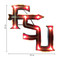 Florida State Seminoles "FSU" Logo Lighted Recycled Metal Sign