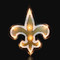 New Orleans Saints "Le Fleur De Lis" Logo Lighted Recycled Metal Sign