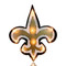 New Orleans Saints "Le Fleur De Lis" Logo Lighted Recycled Metal Sign