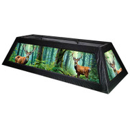 Deer 42” Billiard Lamp – Black Frame