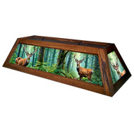 Deer 42” Billiard Lamp – Brown Frame