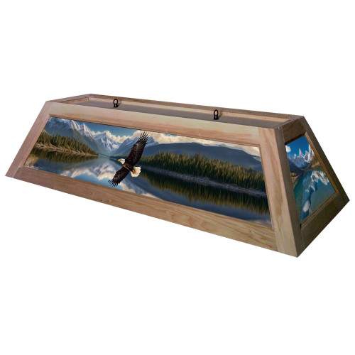 Bald Eagle in the Mountains 42” Billiard Lamp – Unstained Frame