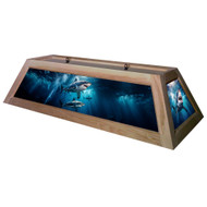 Great White Sharks 42” Billiard Lamp – Unstained Frame