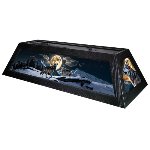 Howling Wolves 42” Billiard Lamp – Black Frame