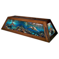 Ocean Life 42” Billiard Lamp – Brown Frame