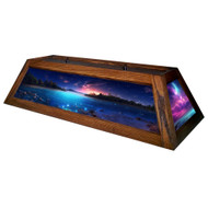 Seascape at Night 42” Billiard Lamp – Brown Frame