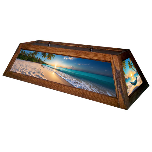 Tropical Paradise 42” Billiard Lamp – Brown Frame