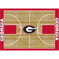 Georgia Bulldogs 6' x 8' Courtside Rug