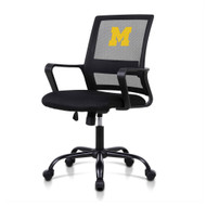 Michigan Wolverines Adjustable Task Chair with Arm-Rests