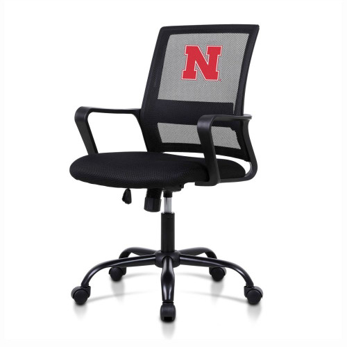 Nebraska Cornhuskers Adjustable Task Chair with Arm-Rests