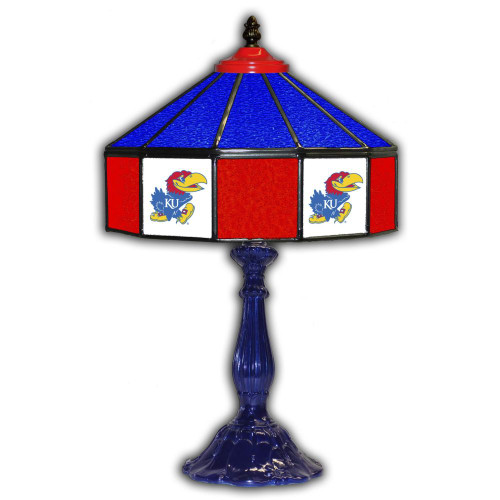 Kansas Jayhawks 21" Glass Table Lamp