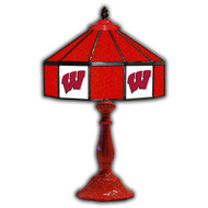 Wisconsin Badgers 21" Glass Table Lamp
