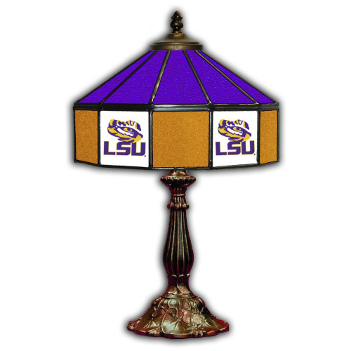 LSU Tigers 21" Glass Table Lamp