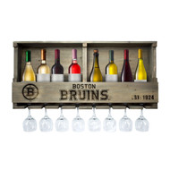 Boston Bruins Reclaimed Wood Bar Shelf
