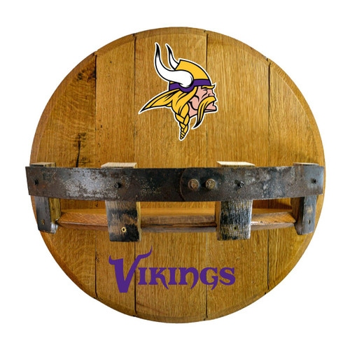 Minnesota Vikings Oak Bar Shelf