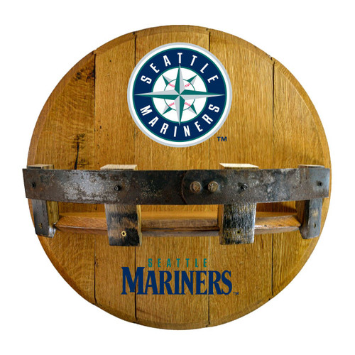 Seattle Mariners Oak Bar Shelf