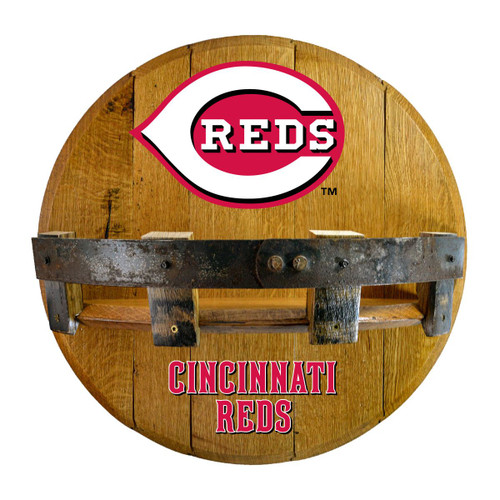 Cincinnati Reds Oak Bar Shelf