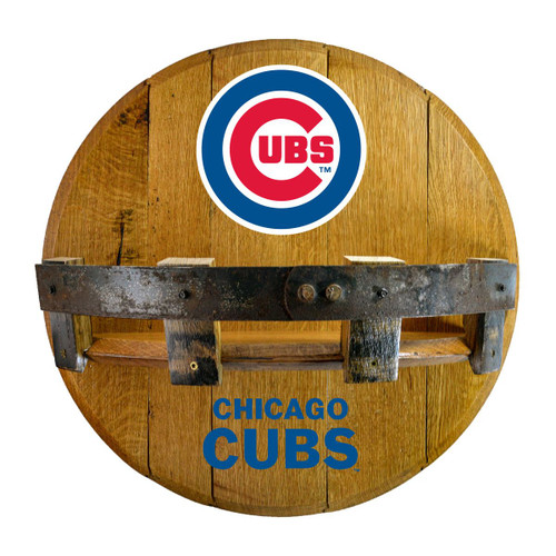 Chicago Cubs Oak Bar Shelf