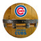 Chicago Cubs Oak Bar Shelf