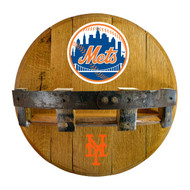 New York Mets Oak Bar Shelf