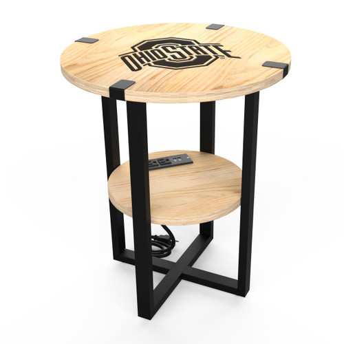 Ohio State Buckeyes Side Table with Charger