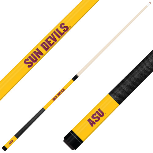 Arizona State Sun Devils Custom Engraved Yellow Billiard Cue - Maroon