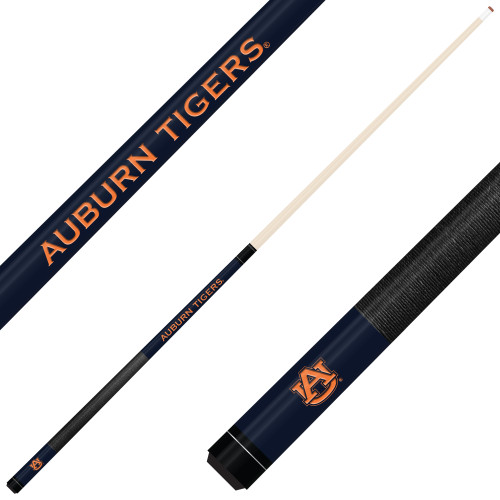 Auburn Tigers Custom Engraved Navy Billiard Cue - Orange
