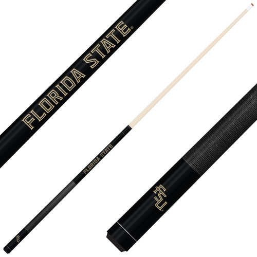 Florida State Seminoles Custom Engraved Black Billiard Cue - Gold