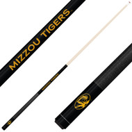 Missouri Tigers Custom Engraved Black Billiard Cue - Yellow