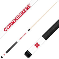 Nebraska Cornhuskers Custom Engraved White Billiard Cue - Red