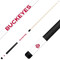 Ohio State Buckeyes Custom Engraved White Billiard Cue - Red