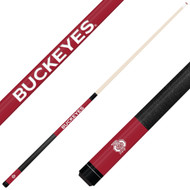 Ohio State Buckeyes Custom Engraved Crimson Billiard Cue - White