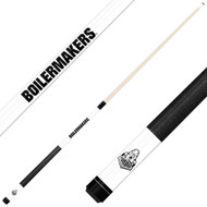 Purdue Boilermakers Custom Engraved White Billiard Cue - Black