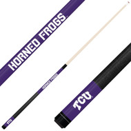 TCU Horned Frogs Custom Engraved Purple Billiard Cue - White