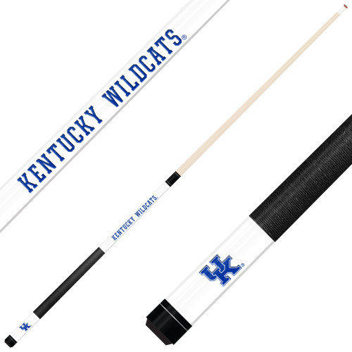Kentucky Wildcats Custom Engraved White Billiard Cue - Blue