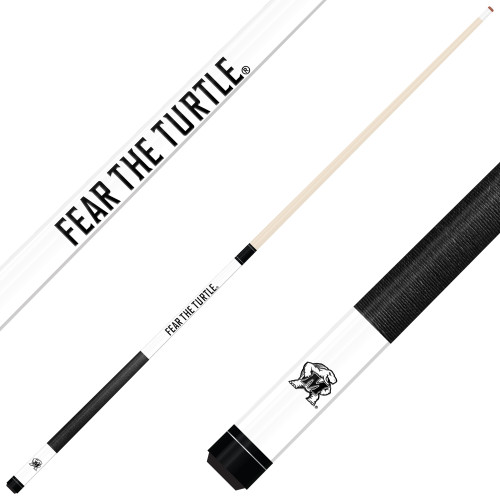 Maryland Terrapins Custom Engraved White Billiard Cue - Black