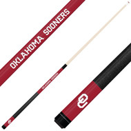 Oklahoma Sooners Custom Engraved Crimson Billiard Cue - White