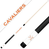 Virginia Cavaliers Custom Engraved White Billiard Cue - Orange