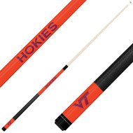 Virginia Tech Hokies Custom Engraved Orange Billiard Cue - Maroon