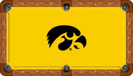 Iowa Hawkeyes Billiard Table Felt "Hawkeye on Gold"