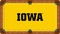 Iowa Hawkeyes Billiard Table Felt "Iowa" on Gold